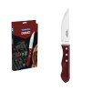 Conjunto de Facas para Churrasco Jumbo Tramontina em Aço Inox com Cabo Vermelho Polywood 4 Peças