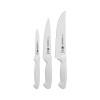 Jogo de Facas Tramontina Premium com Laminas em Aço Inox e Cabos de Polipropileno Branco 3 Peças