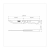 Faca para Churrasco Jumbo Tramontina com Lamina em Aço Inox e Cabo em Madeira Polywood Castanho 5"