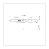 Faca para Churrasco Jumbo Tramontina com Lâmina de Aço Inox e Cabo de Madeira Polywood Vermelho 5"