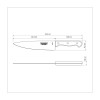 Faca Chef Tramontina Polywood com Lamina em Aço Inox e Cabo de Madeira Castanho 8"