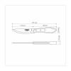 Faca para Churrasco Jumbo Tramontina com Lamina em Aço Inox e Cabo de Madeira Polywood Vermelho 5"