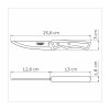 Faca para Churrasco Jumbo Tramontina com Lâmina em Aço Inox e Cabo em Madeira Tratada Polywood Castanho 5 polegada