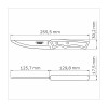 Faca para Churrasco Jumbo Tramontina com Lâmina em Aço Inox e Cabo em Madeira Tratada Polywood Castanho 5 polegada