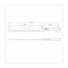 Faca para Fatiar Tramontina Churrasco Black com Lamina em Aço Inox Escurecido e Cabo de Madeira 12 polegada