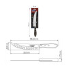 Faca para Carne Butcher Tramontina com Lâmina em Aço Inox e Cabo em Madeira Tratada Polywood Castanho 8 polegada