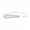 Batedor Manual Tramontina Profissional em Aço Inox com Cabo em Polipropileno Branco 40 cm