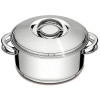 Caçarola Tramontina Solar Rasa em Aço Inox Fundo Triplo com Tampa e Alças 20 cm 2,9 L