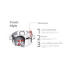 Caçarola Tramontina Solar Rasa em Aço Inox Fundo Triplo com Tampa e Alças 28 cm 7,1 L