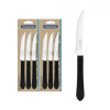 Conjunto de Facas Churrasco Leme Preto 6 Peças - Tramontina