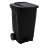 Lixeira Tramontina T-Force 100L com Rodas em Polipropileno Preto
