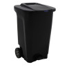 Lixeira Tramontina T-Force 100L com Rodas em Polipropileno Preto