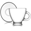 Jogo de Xícaras de Chá 12 Peças Vidro Roma - Mimo Style - 3