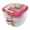 Conjunto 3 Potes Quadrados P M G Alto Rosa - Sanremo - 1