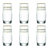 Jogo de Copos 6 Peças Detalhe Dourado Long Drink 390 Ml Mimo - 2