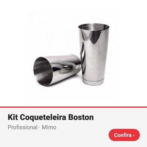 Kit Coqueteleira Boston Profissional